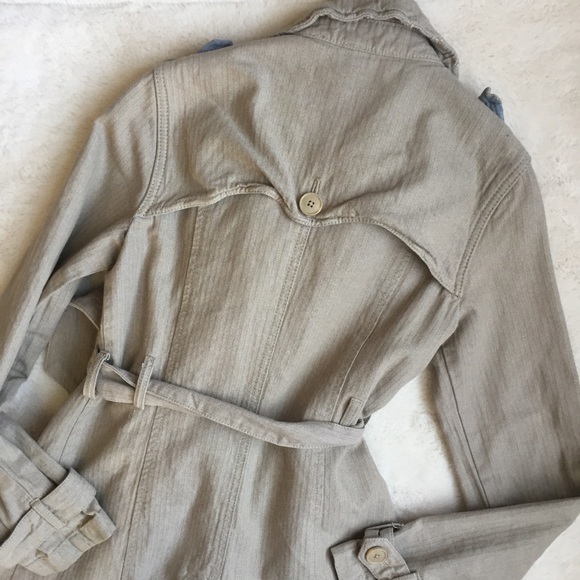 ❌Free People Flannel Lined Herringbone Trench Coat - Picture 4 of 8